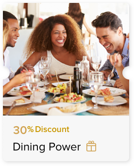 Gourmet Club 30% dining discount