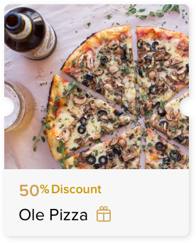 Gourmet Club 50% off on pizza